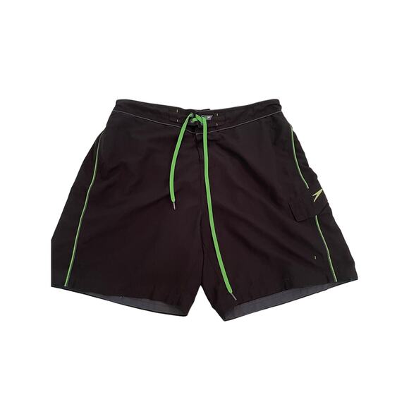 Men’s Speedo Black/Neon Swim Trunks Size XL - Picture 1 of 4